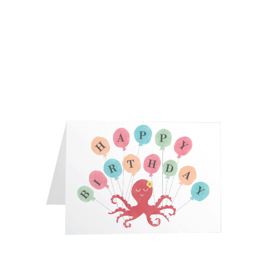 Happy Birthday (Octopus) Greeting Card