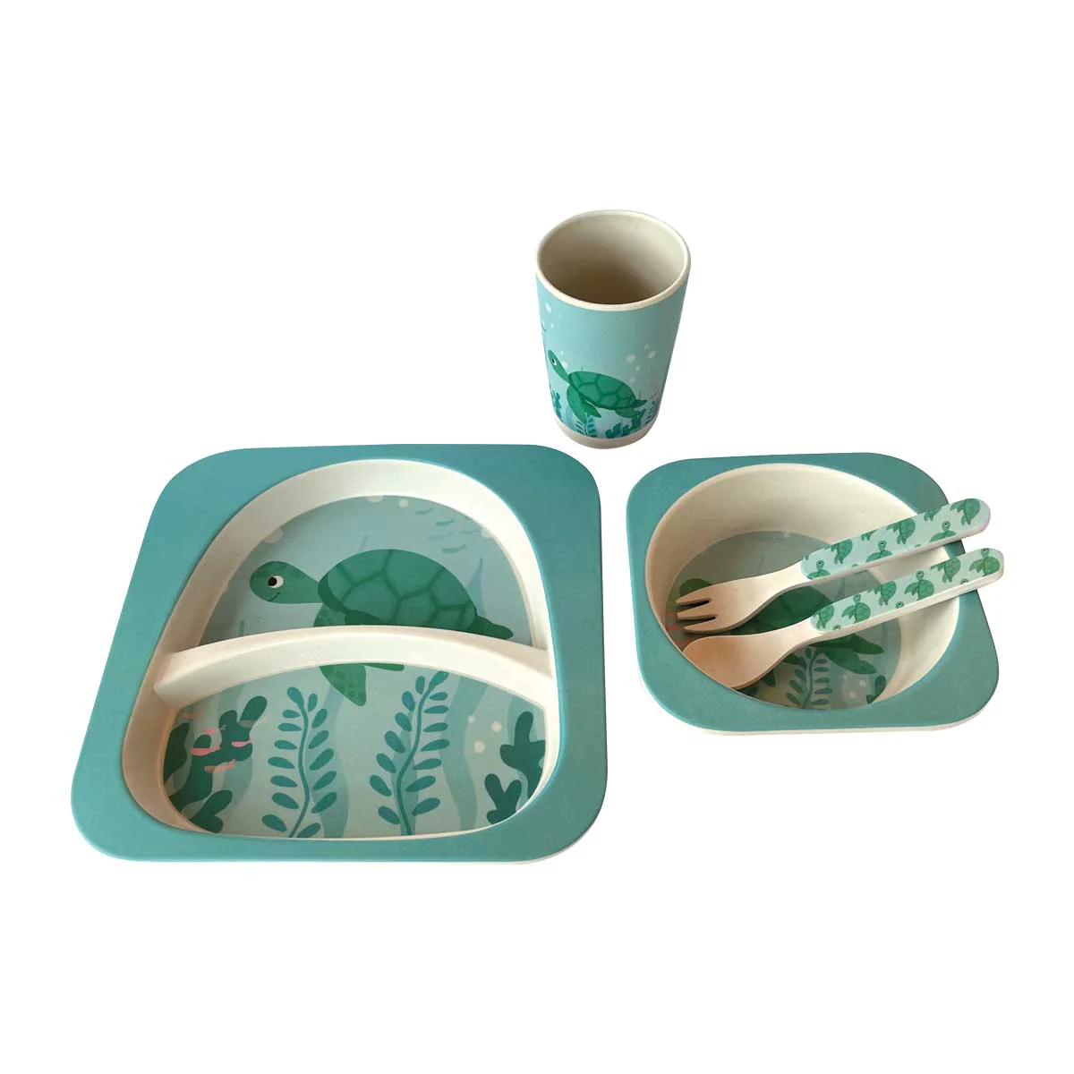 Happy Honu Bamboo Fiber Dining Set - Image 6