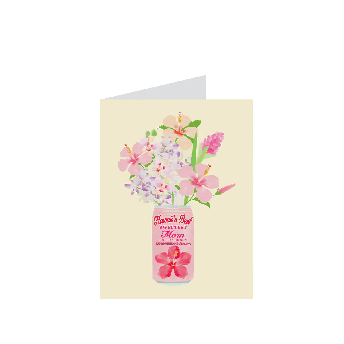 Hawaii Best Sweetest Mom Yellow Greeting Card