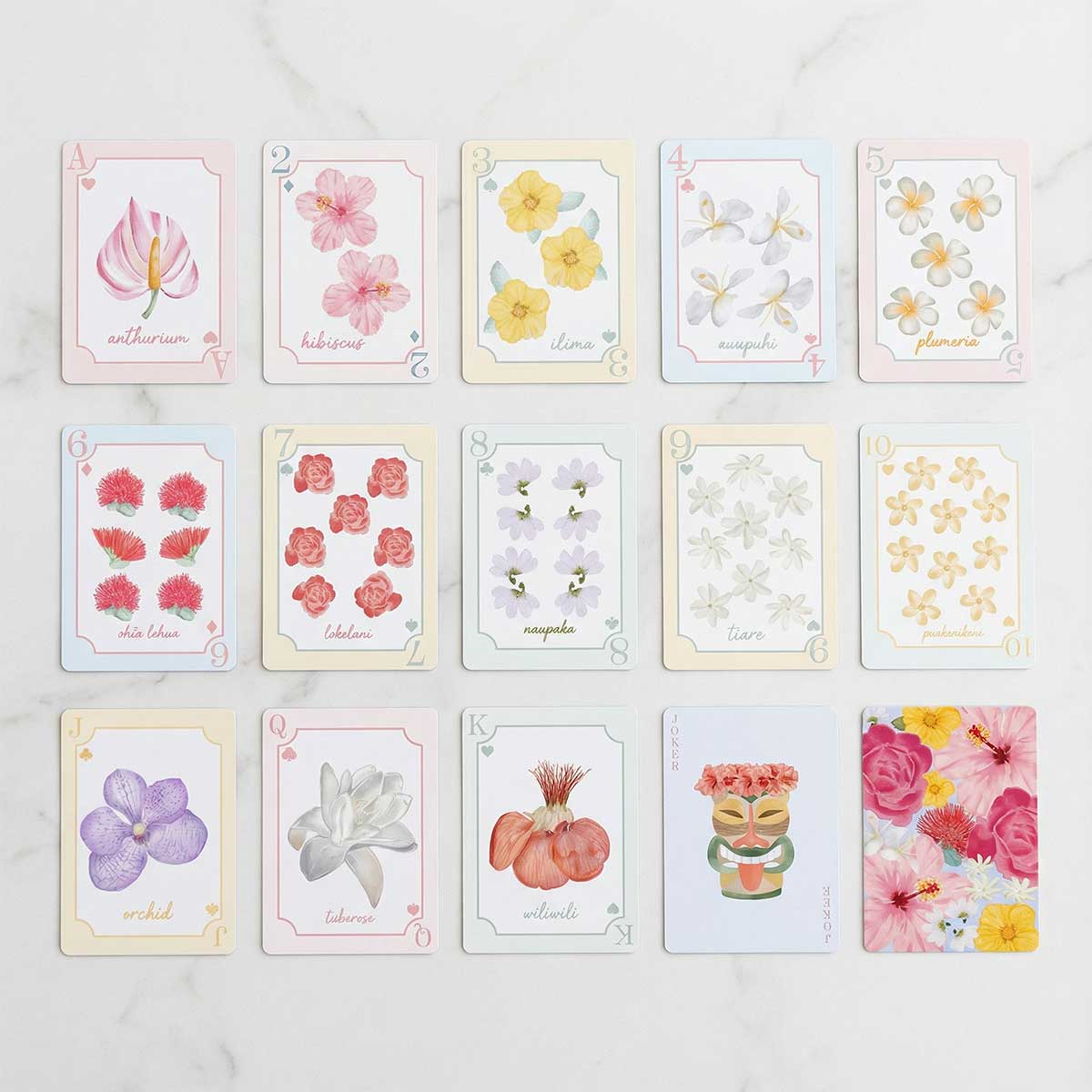 Hawaii Flowers Playing Cards