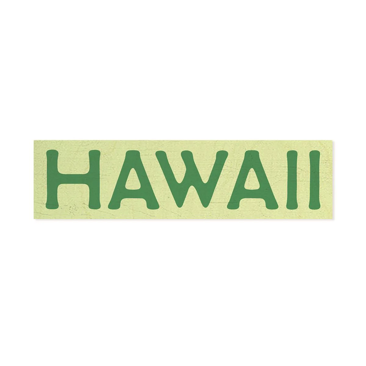 Hawaii Wood Shape Magnet, Green