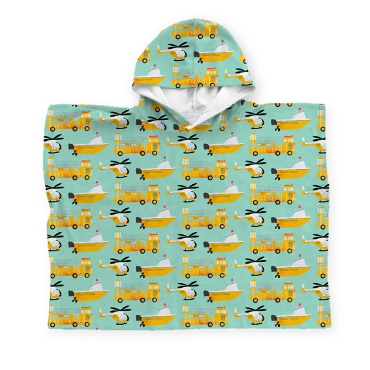 Hawaiian Fire Truck Keiki Poncho - Image 6