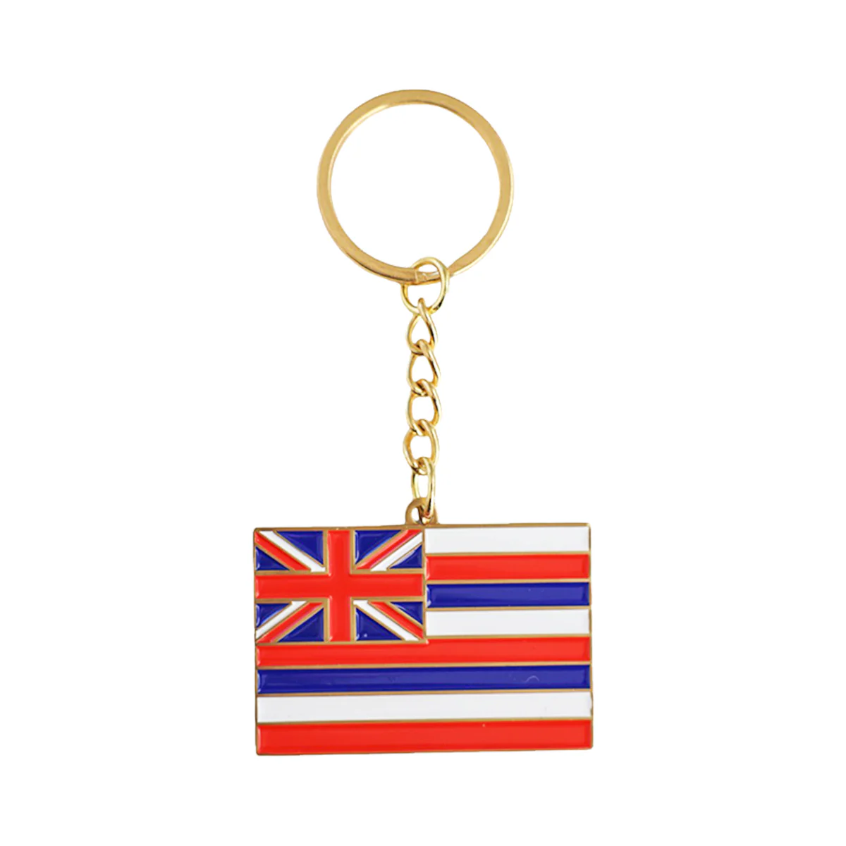 Hawaiian Flag Enamel Keychain - Image 2