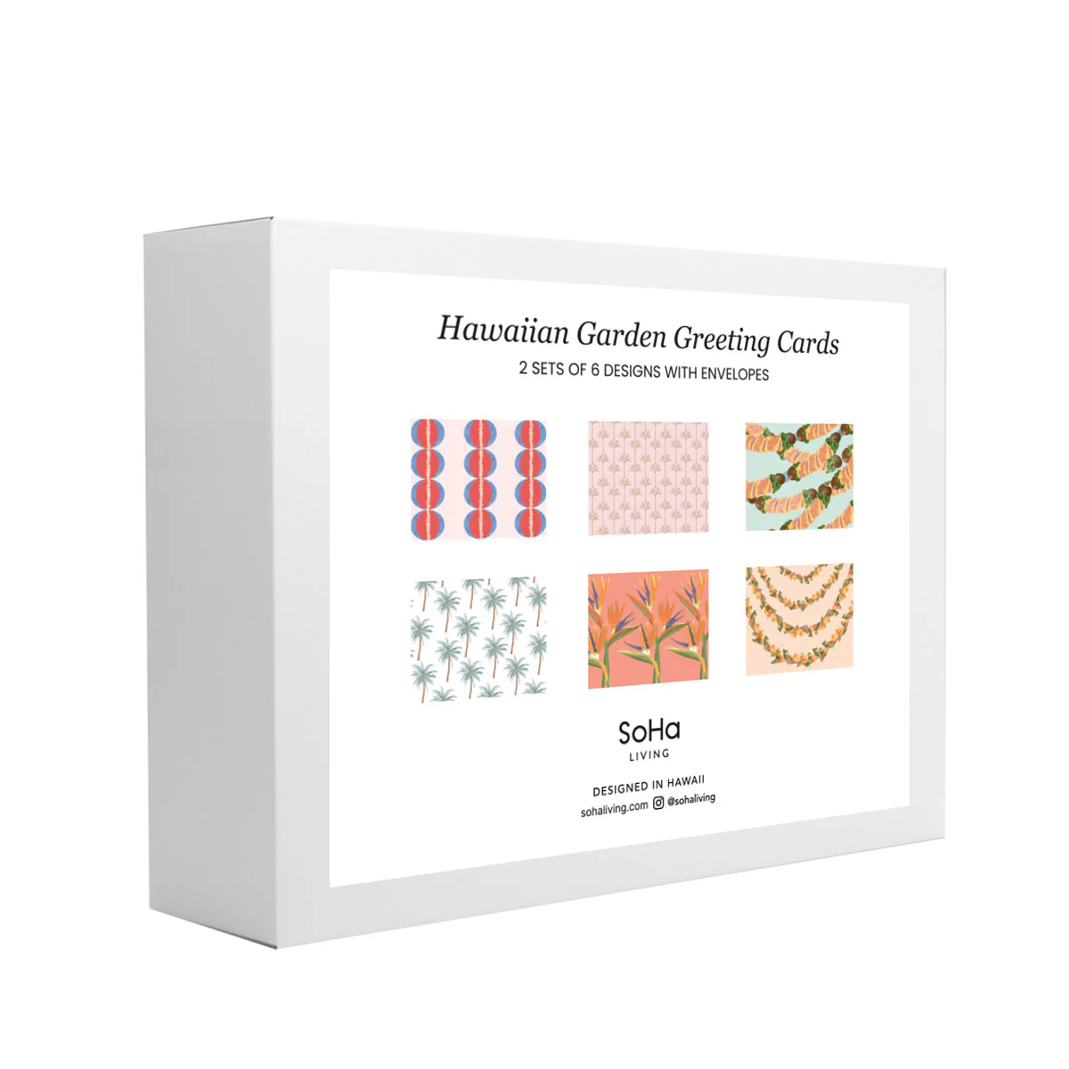 Hawaiian Garden Greeting Cards, Set of 12