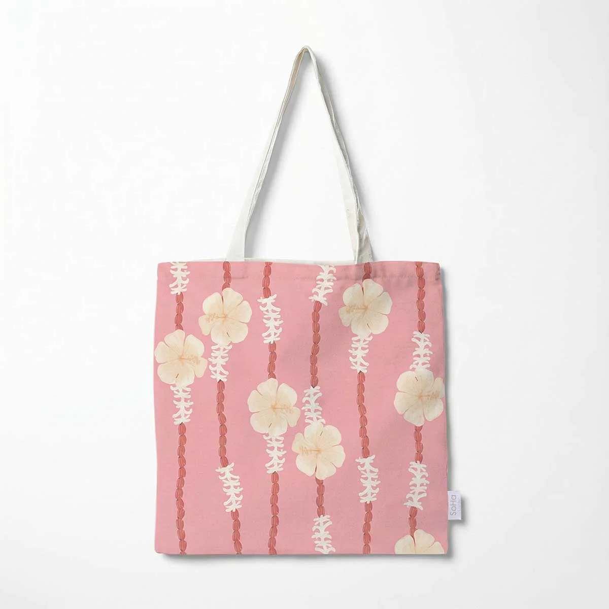 Heart of Hibiscus Blush Tote Bag - Image 2