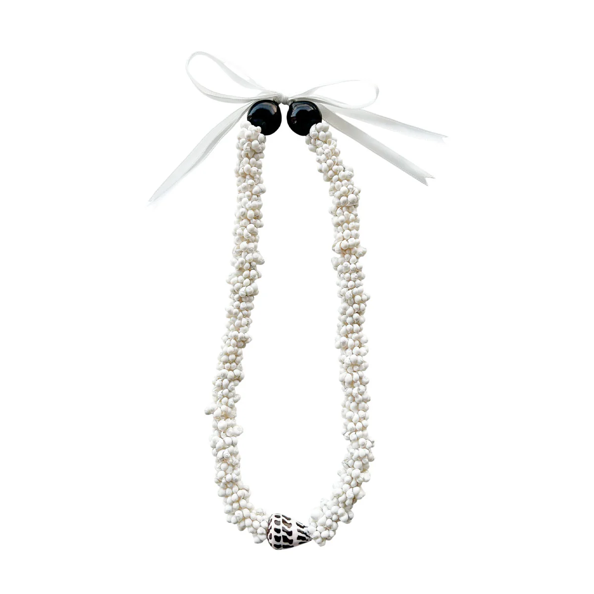 Hebrew Mongo Shell Kuikui Necklace, 21.65in