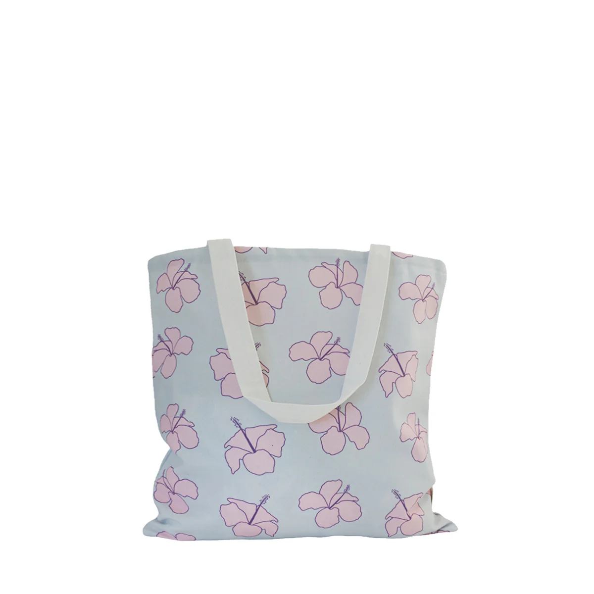 Hibiscus Baby Blue Tote - Image 2