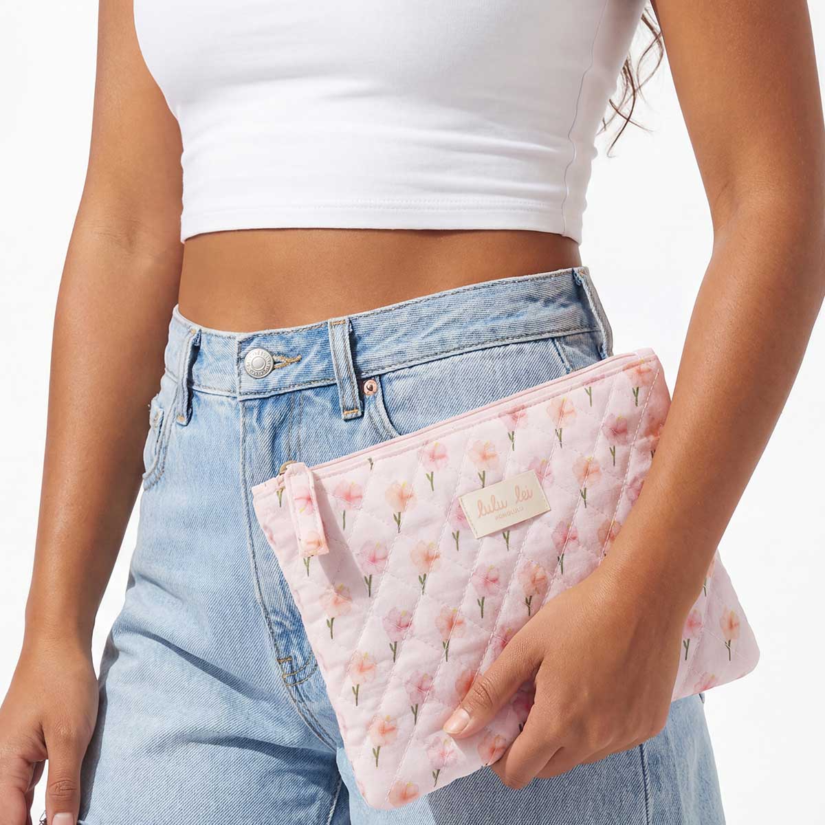 Hibiscus Garden Flat Pouch - Image 5