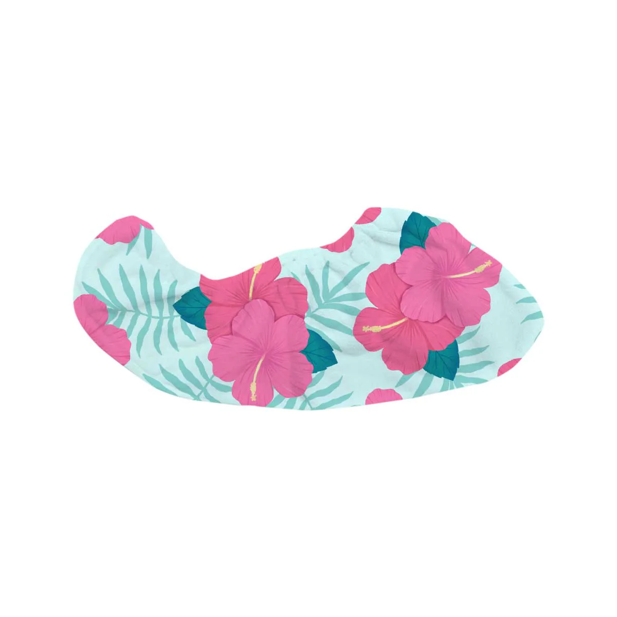 Hibiscus on Aqua Microfiber Hair Wrap