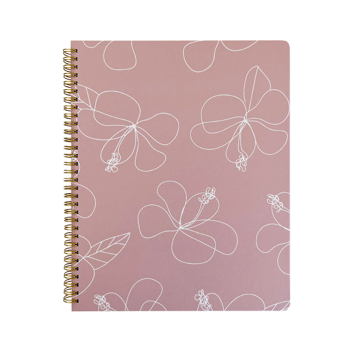 Hibiscus Outline Spiral Notebook