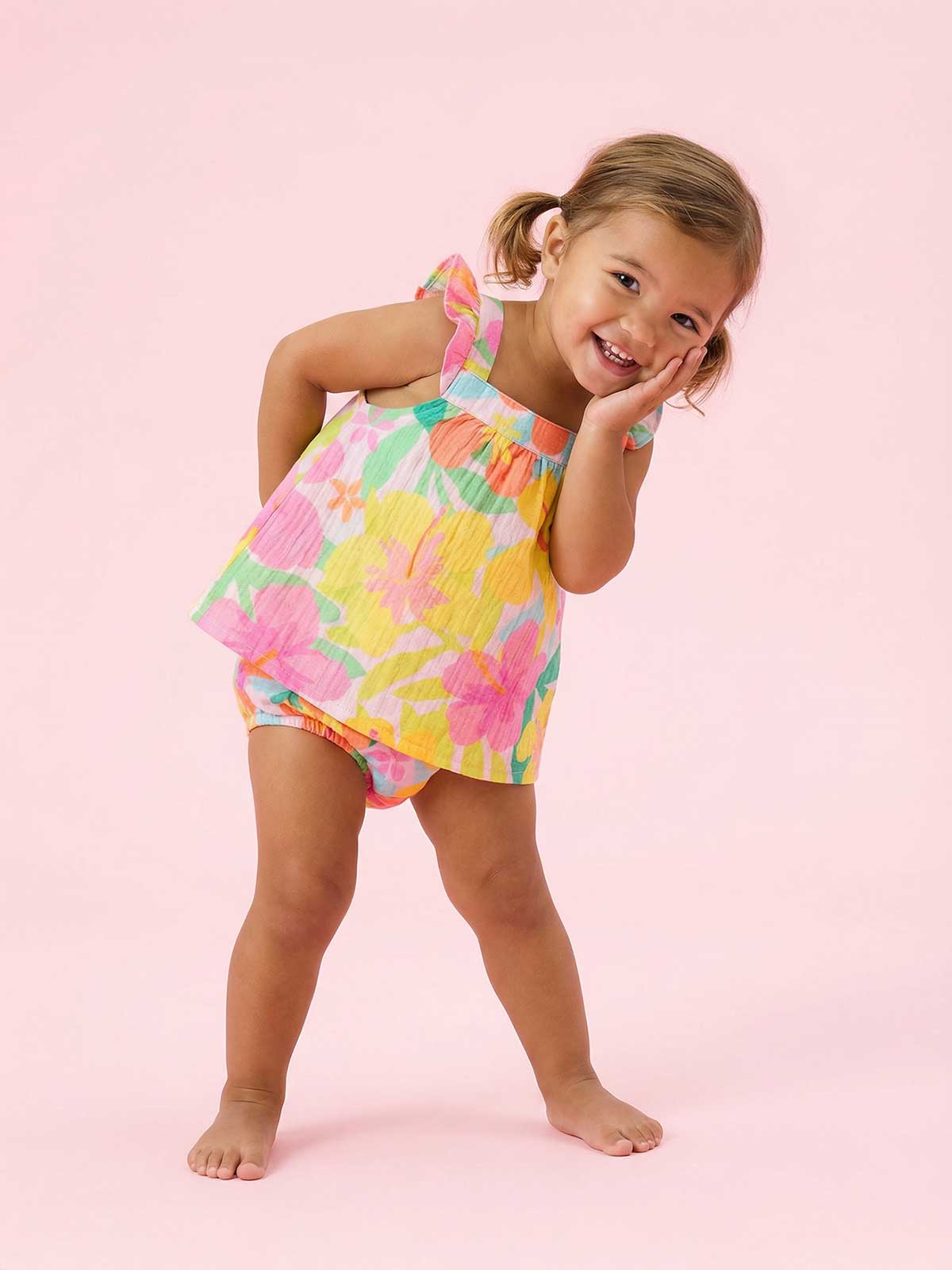 Hibiscus Sunset A-Line Dress - Image 4