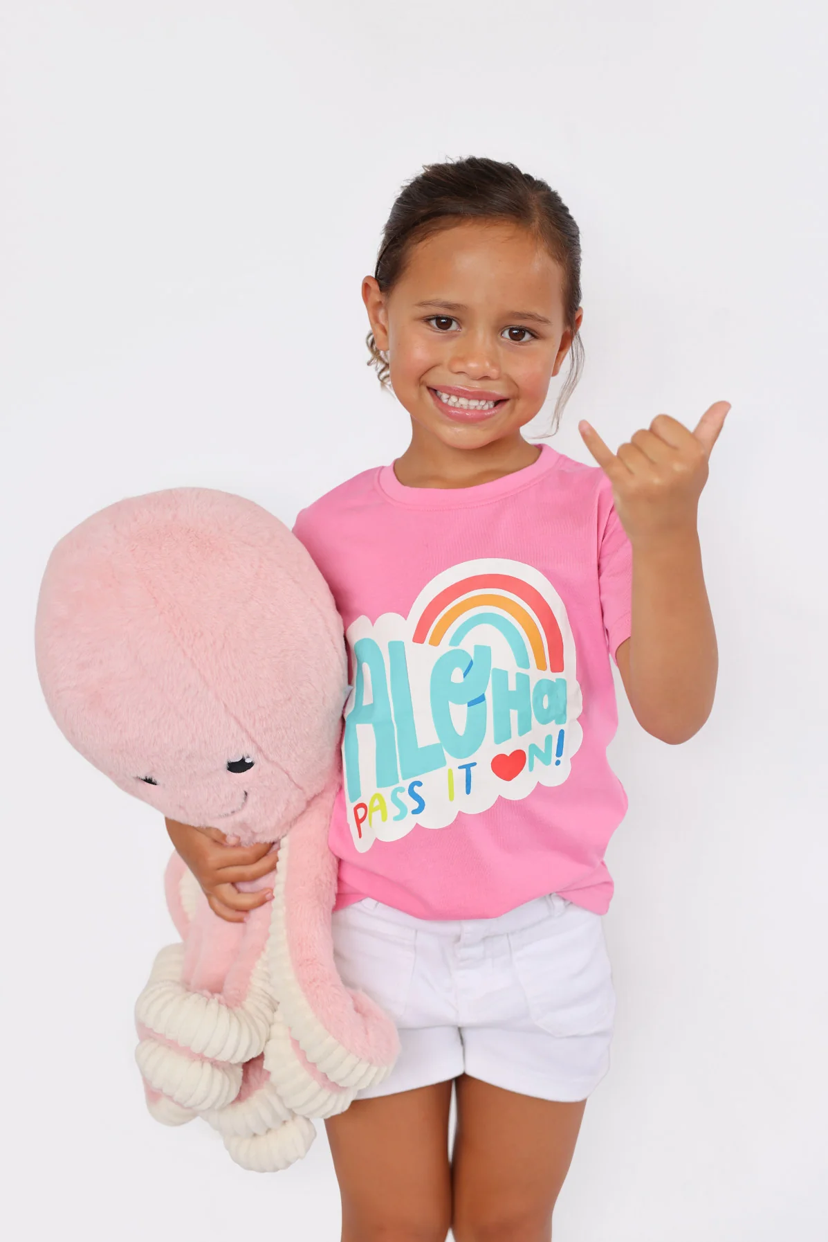Hot Pink Aloha Pass It On Keiki T-Shirt - Image 2