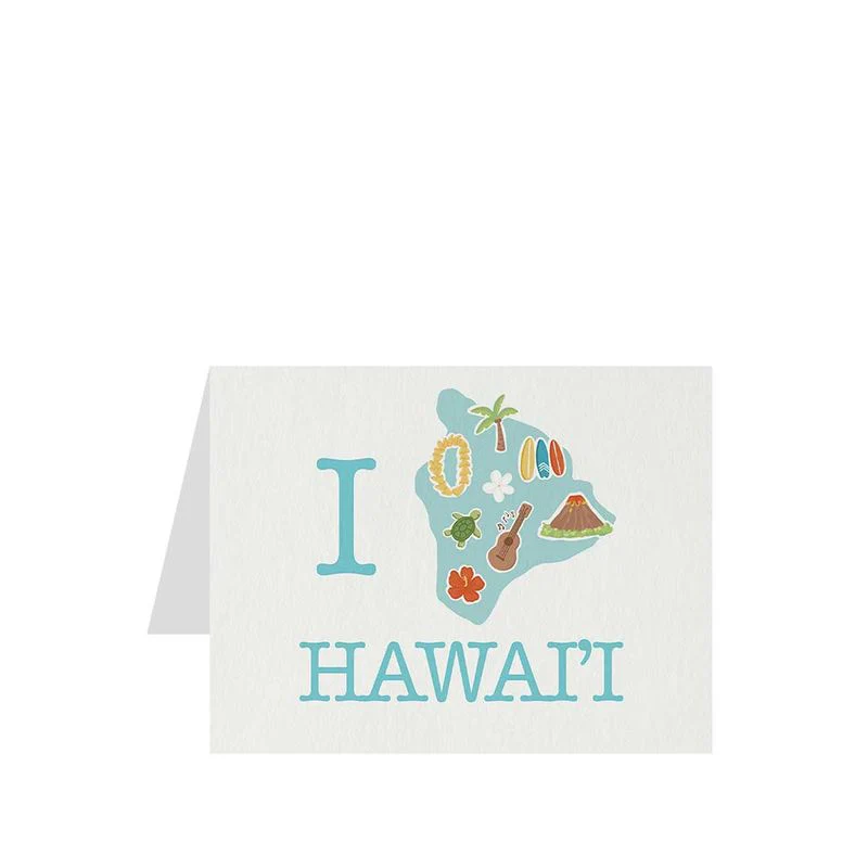 I Love Hawaii Greeting Card