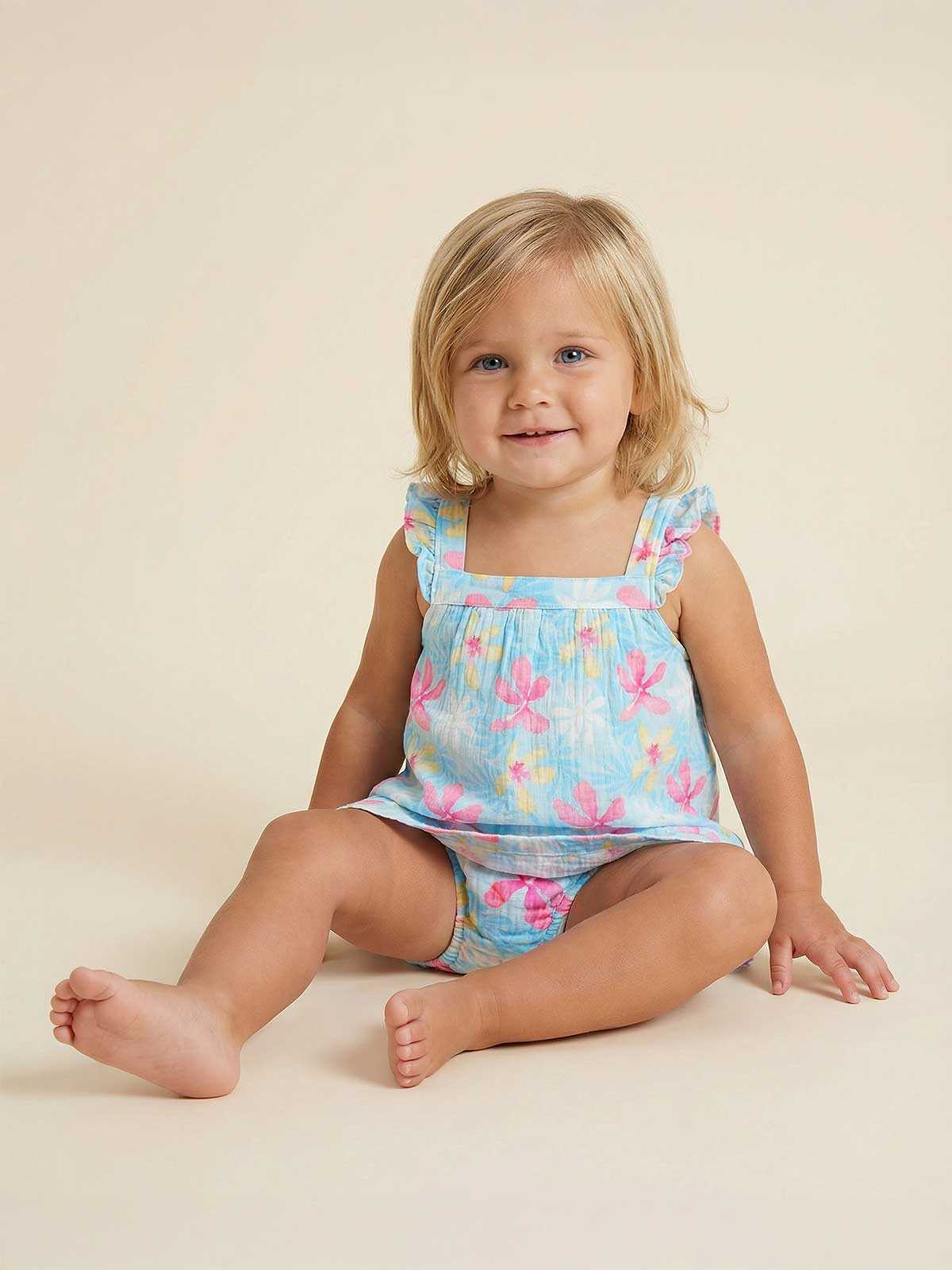 Island Flowers A-Line Dress - Image 4