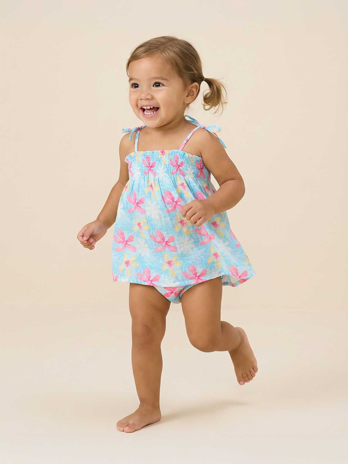 Island Flowers Tied Shoulder Dress - Image 3