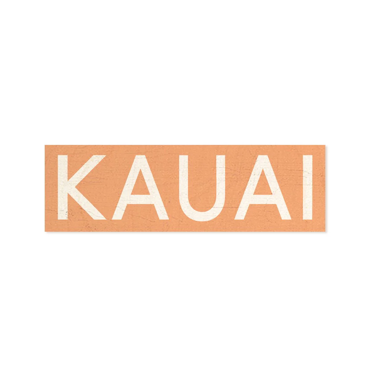 Kauai Wood Shape Magnet, Orange