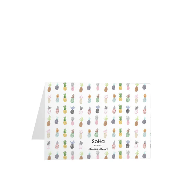 Mahalo Pineapple Greeting Card - Image 2