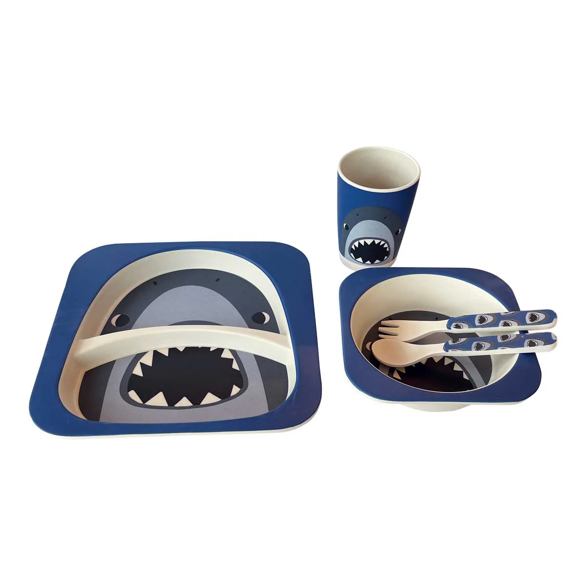*Mano the Shark Bamboo Fiber Dining Set - Image 6