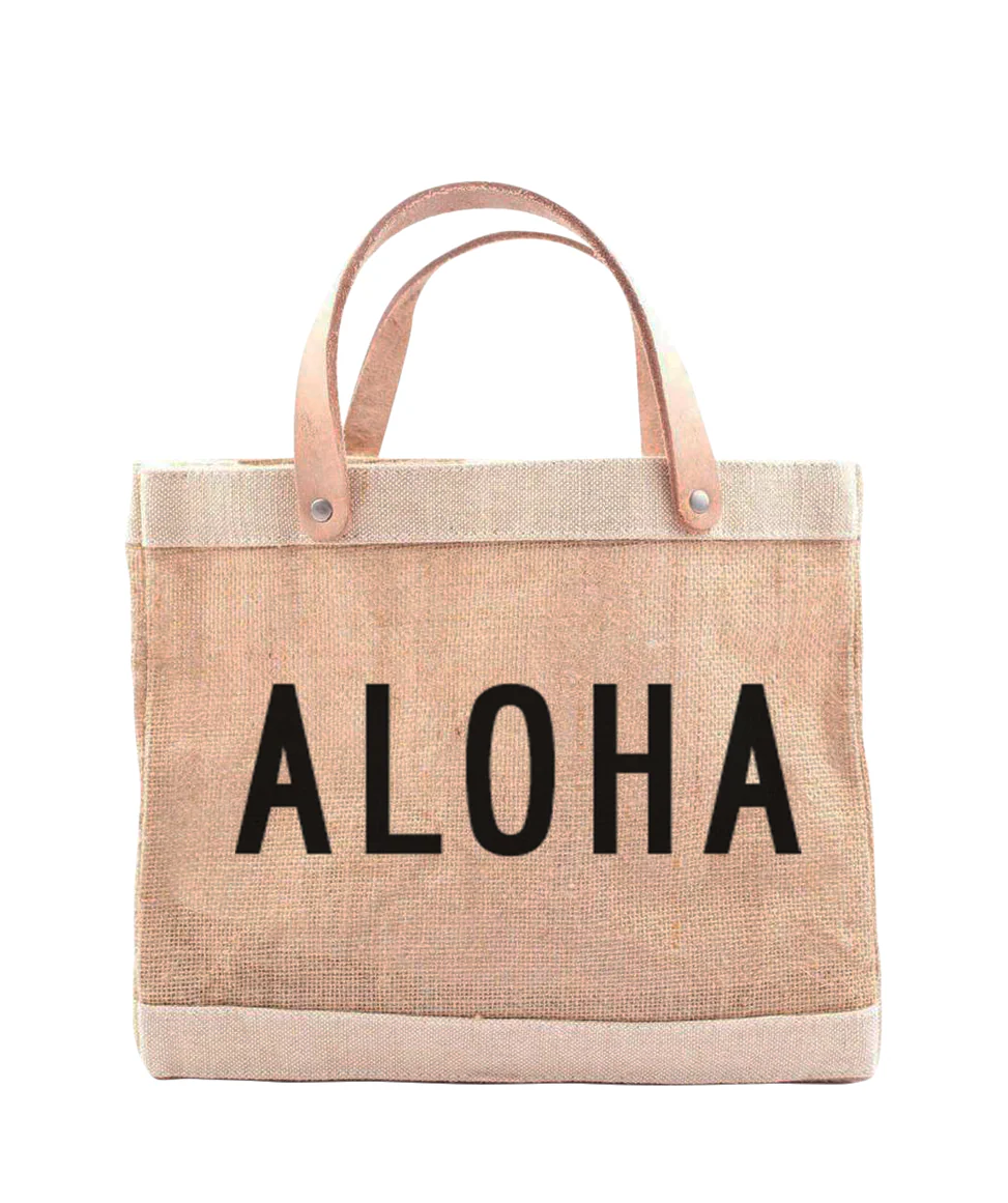 Market Tote Aloha (Black Lettering), Small - Image 2