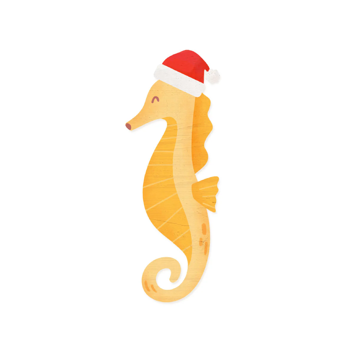 Mele Orange Seahorse Wood Shape