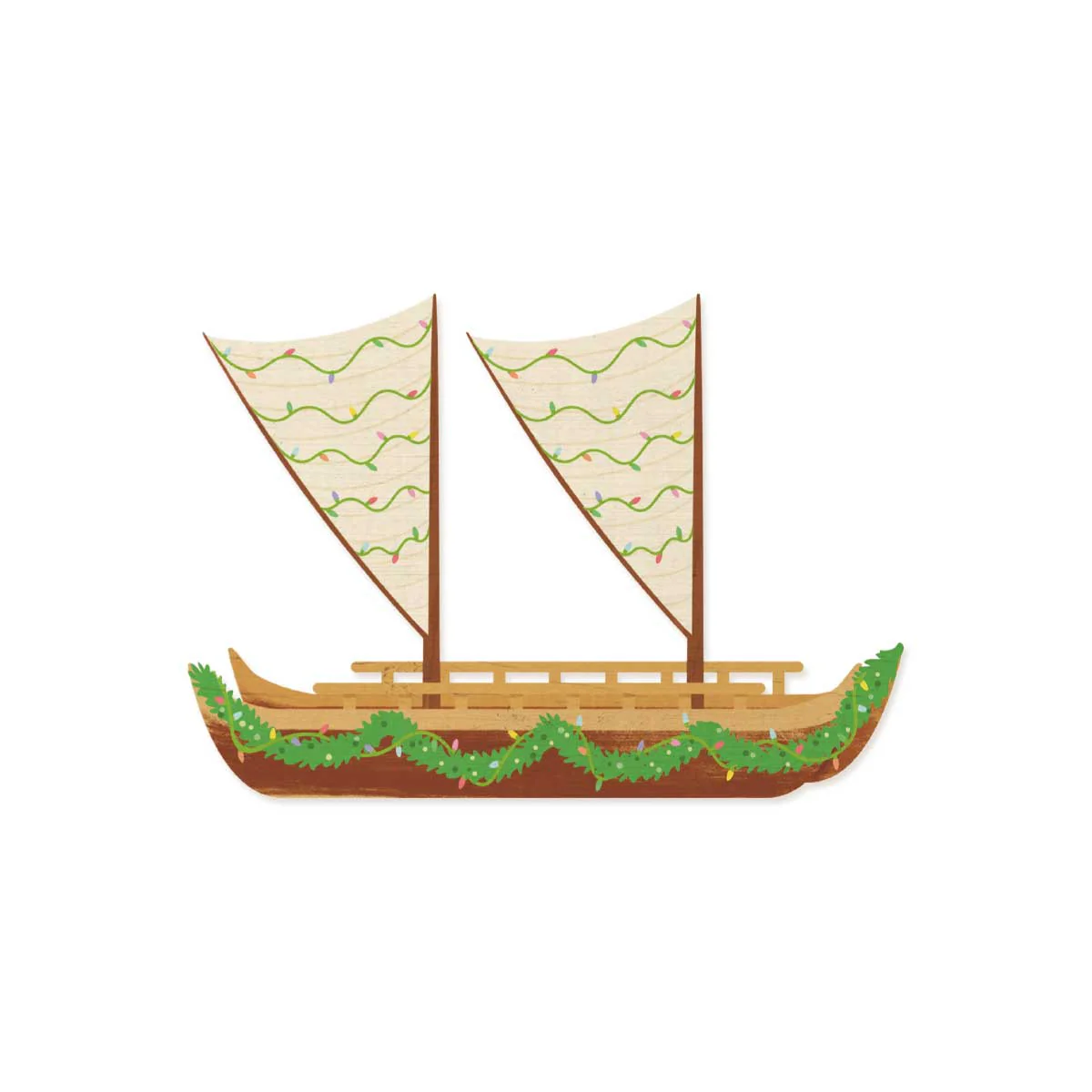 Mele Voyaging Canoe Wood Shape