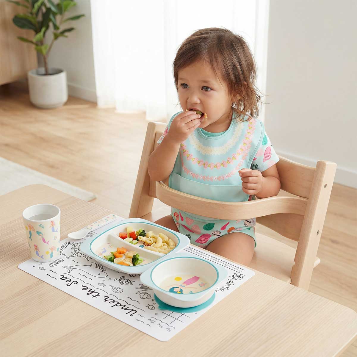 Mermaid Dreams Bamboo Fiber Dining Set - Image 10