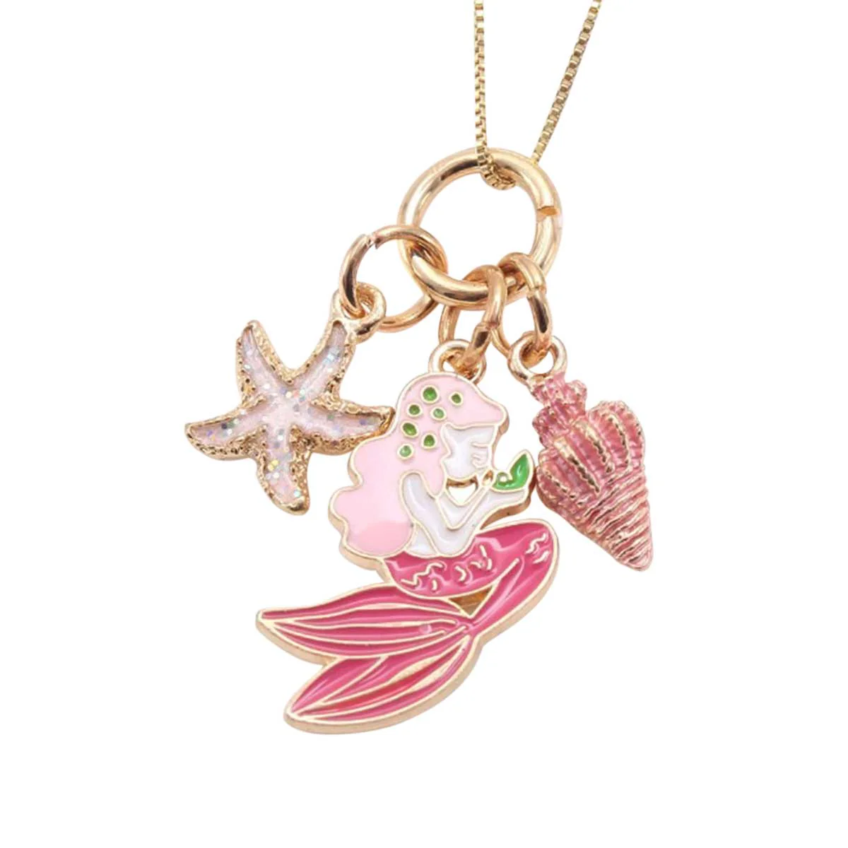 Mermaid Tail with Charms Necklace - Image 3