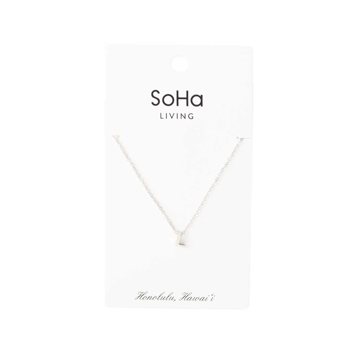 Mini Letter Necklace, Silver - Image 11