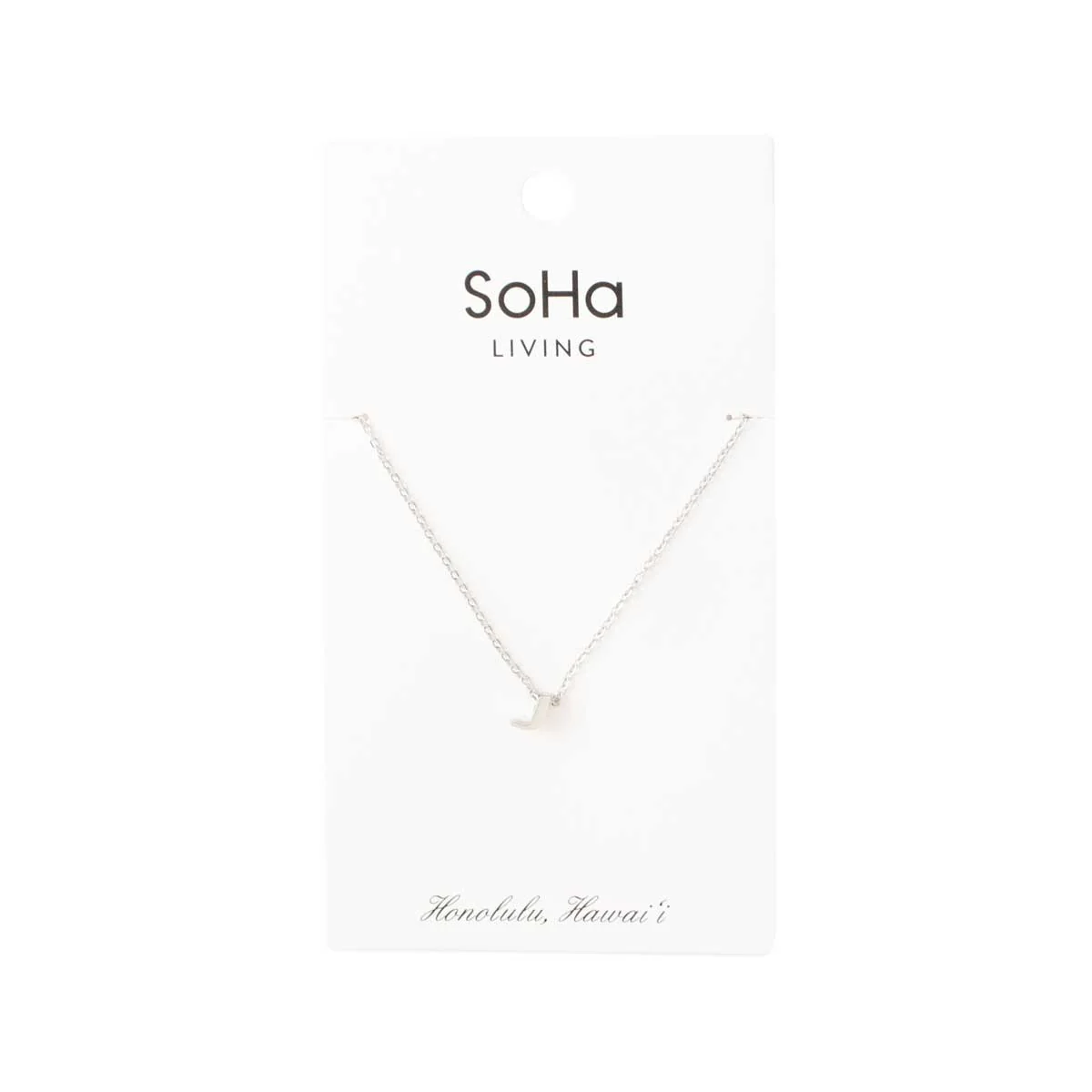 Mini Letter Necklace, Silver - Image 9