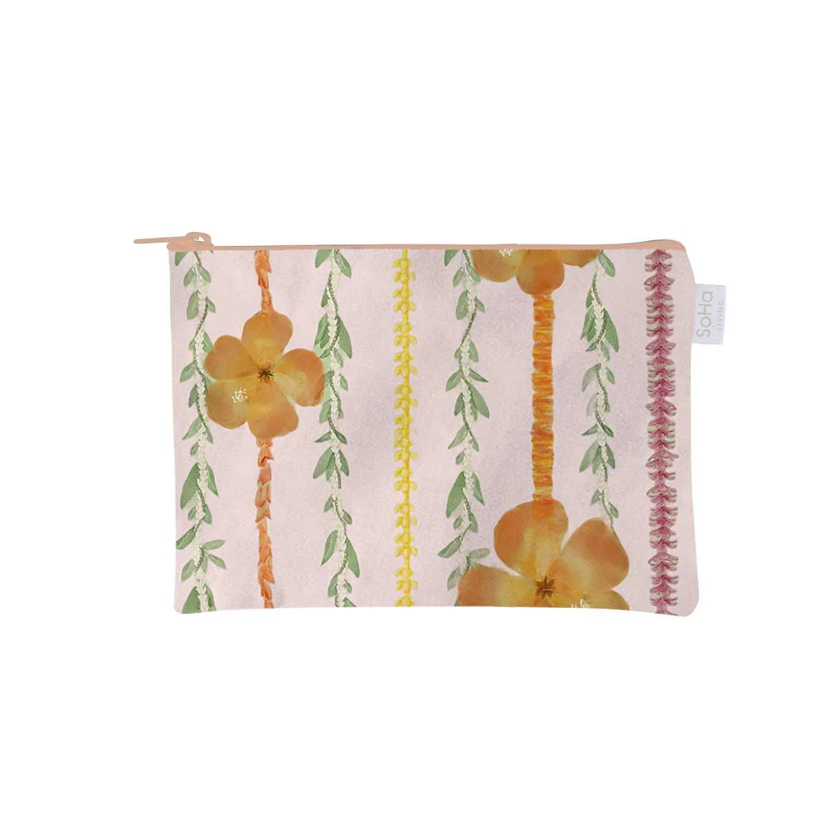Mixed Lei Orange Medium Pouch