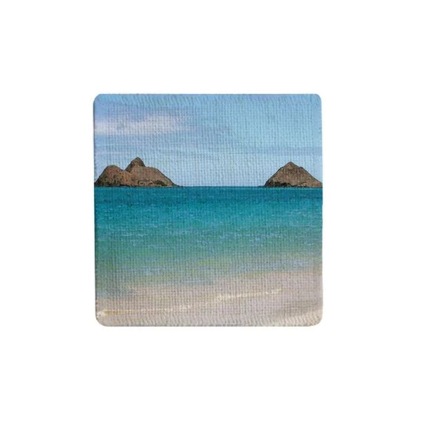 Mokulua Island Art Fabric Coaster