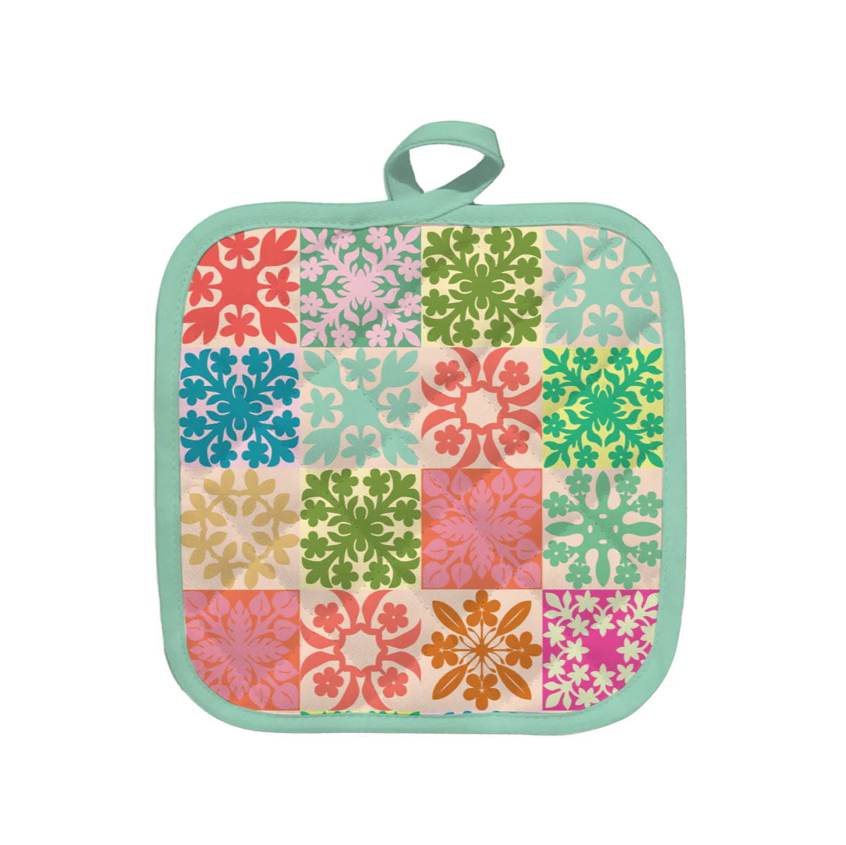 Multi Hawaiian Quilt Pot Holder