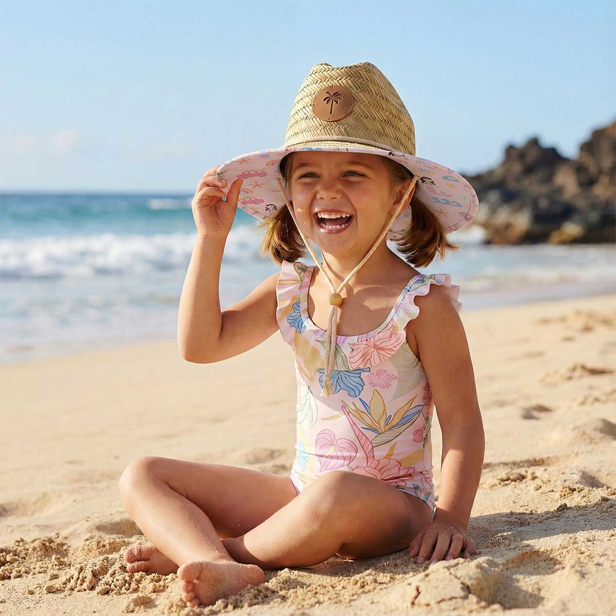 Mystic Ocean Pink Lifeguard Hat - Image 2