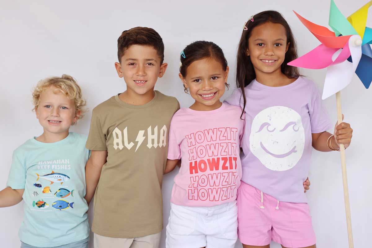 Olive Aloha Flash Keiki T-Shirt - Image 3