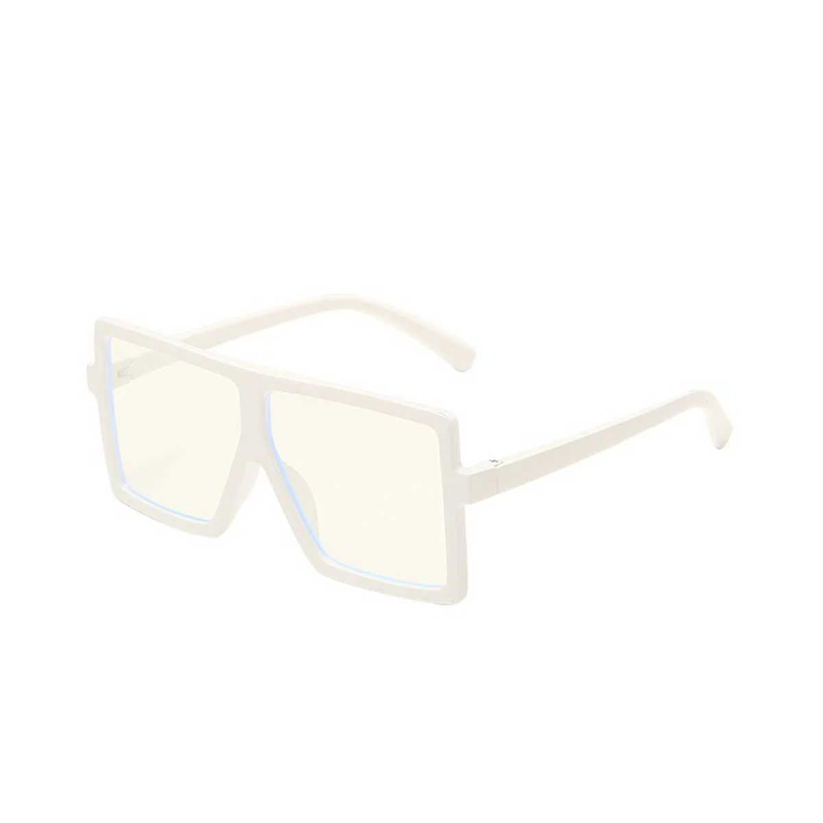 Oversized Square Keiki Sunglasses, White