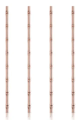 Pacific Bamboo Straws in Copper, Set of 4