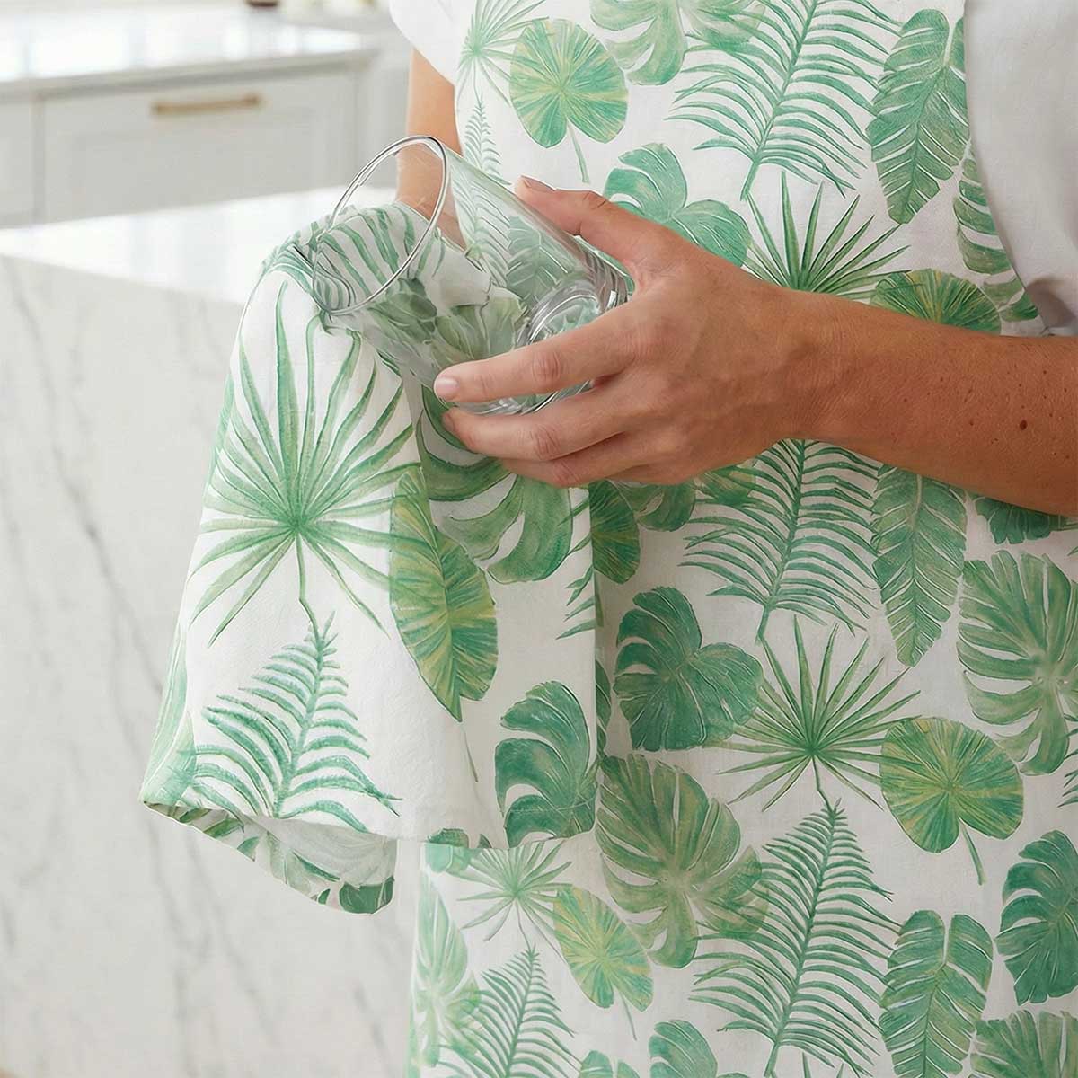 Palm Haven Flour Sack Kitchen Towel - Image 2