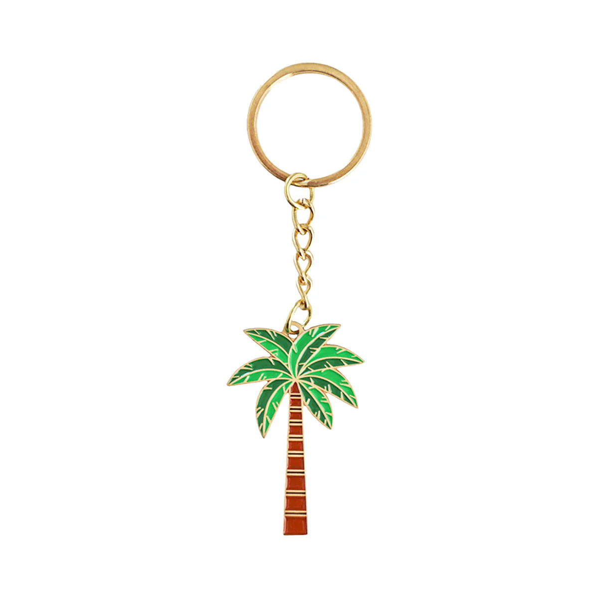 Palm Tree Enamel Keychain - Image 2
