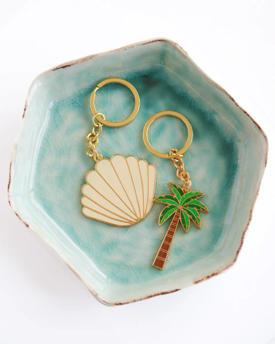 Palm Tree Enamel Keychain - Image 4