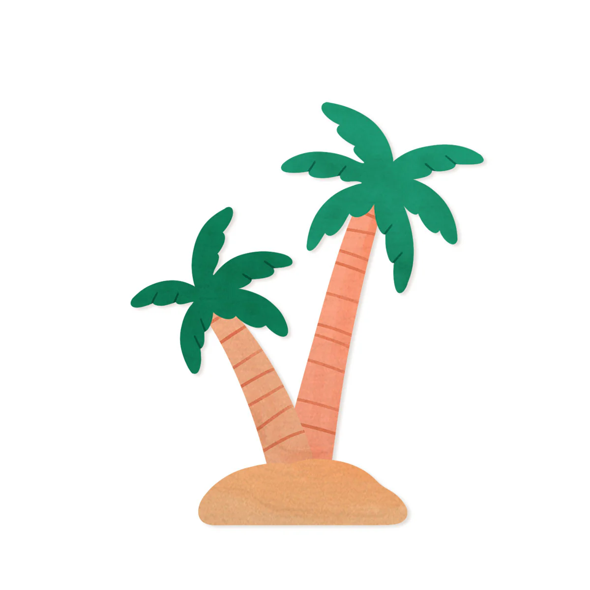 Palm Tree Wood Shape, Double