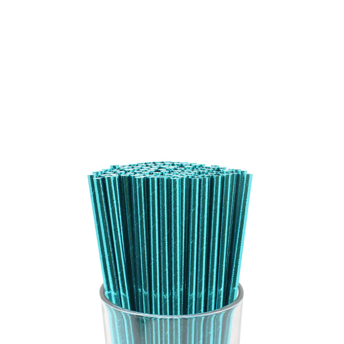 *Paper Straw Pack of 25, Blue Foil