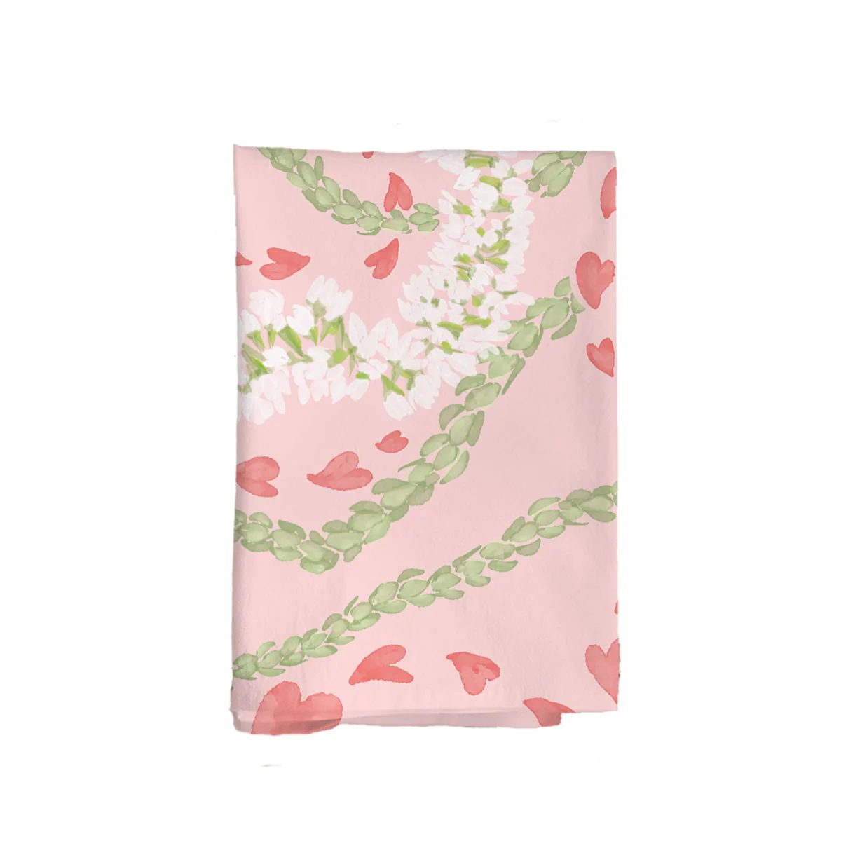 Pastel Heart Lei Flour Kitchen Towel
