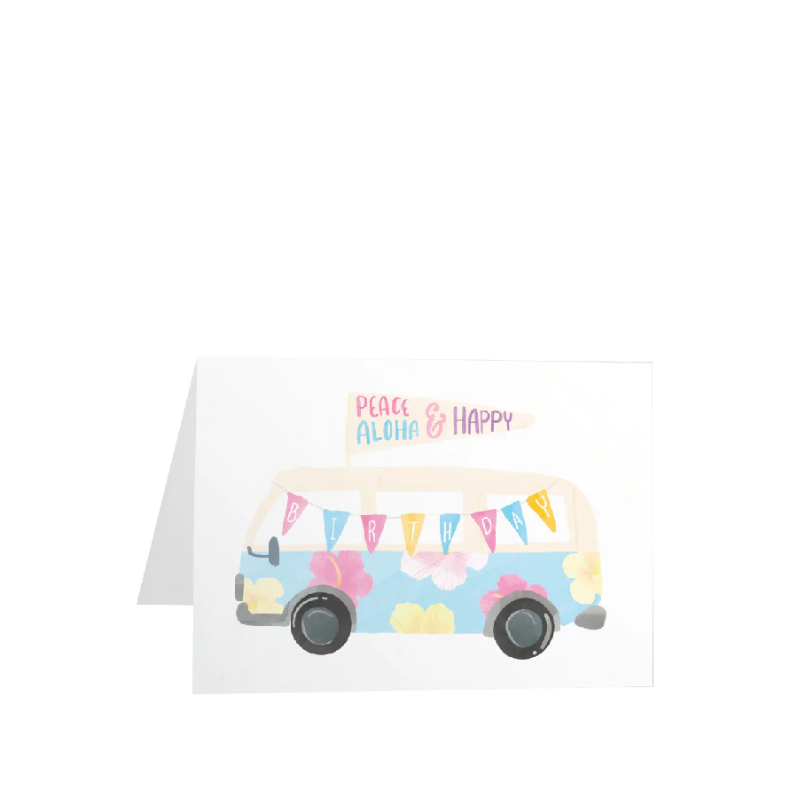 Peace Aloha and Happy Birthday Greeting Card