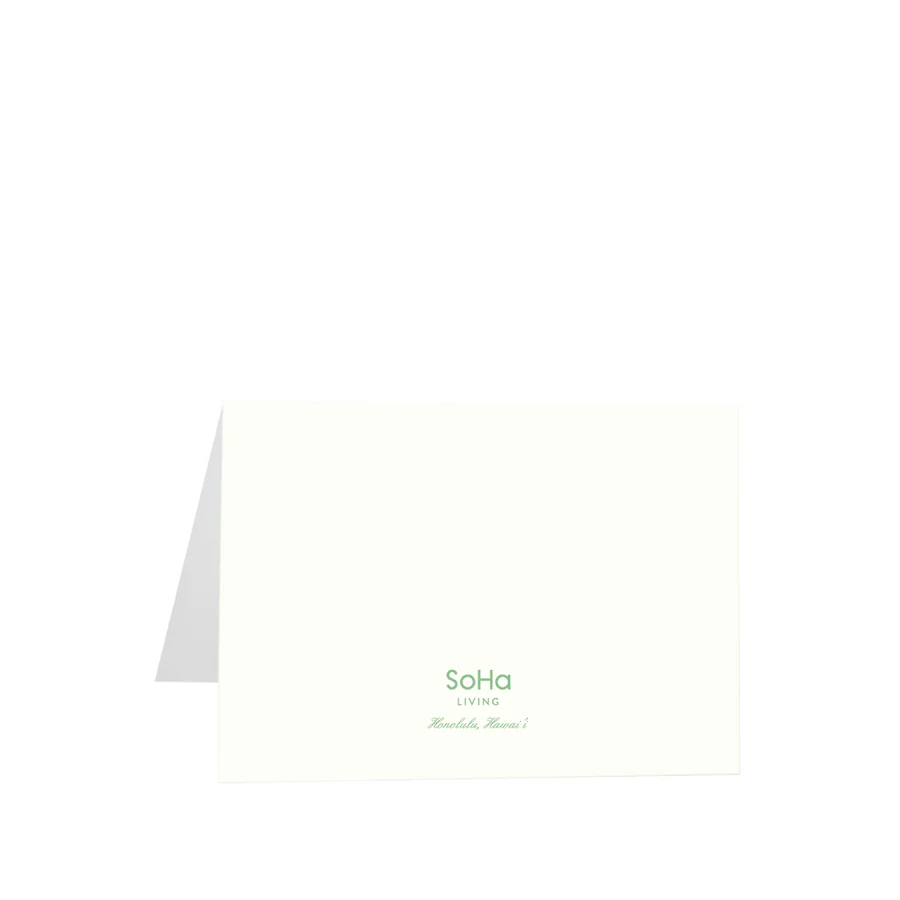 Pikake Mint Green Lei Greeting Card - Image 2