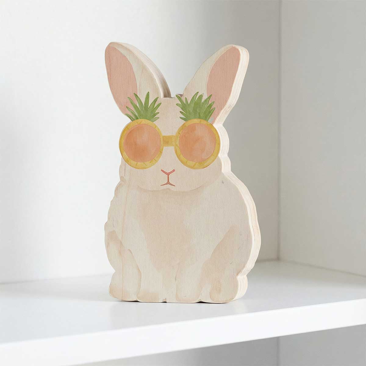 Pineapple Bunny Birch Plaque - Image 3