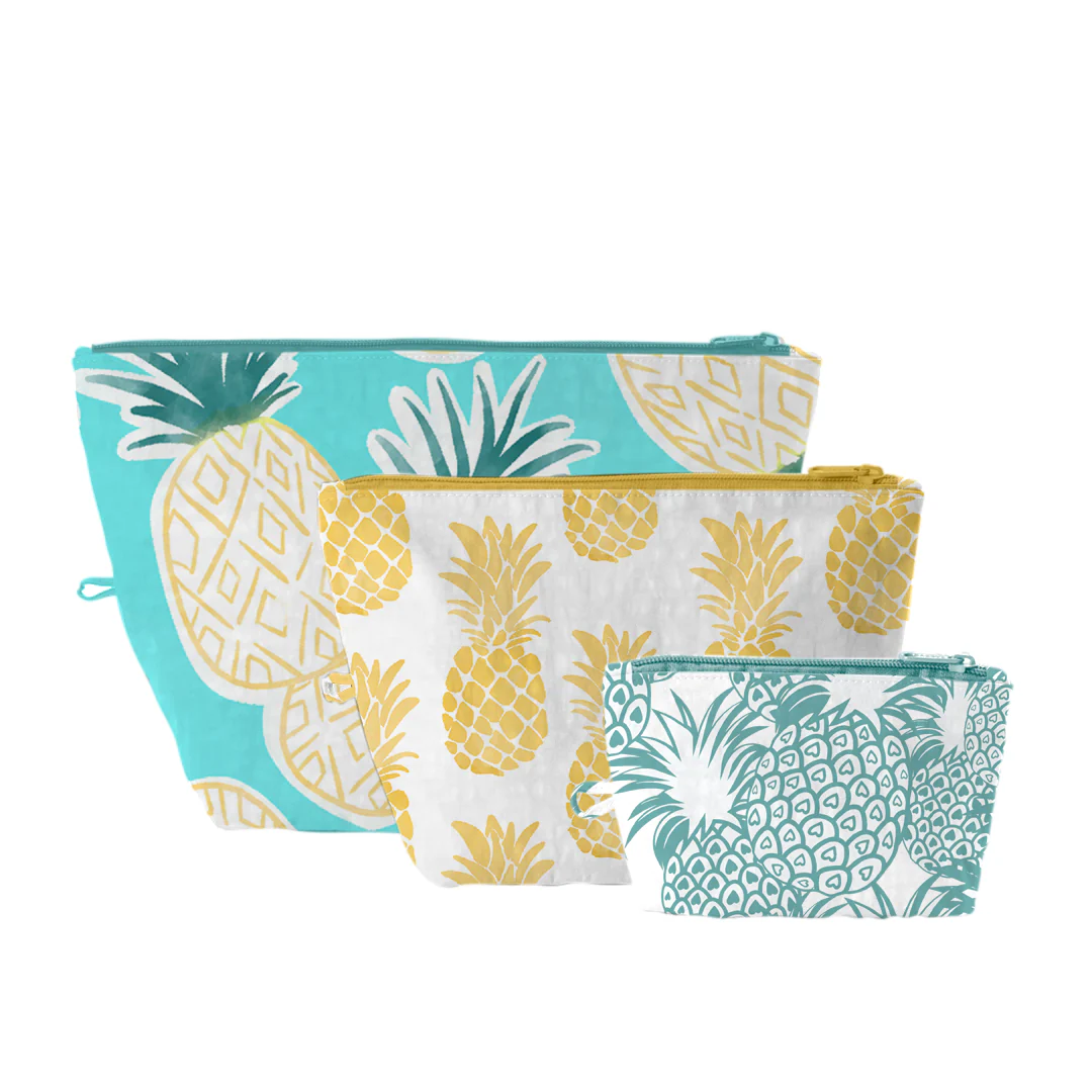Pineapple Stand-up Pouch, Set of 3