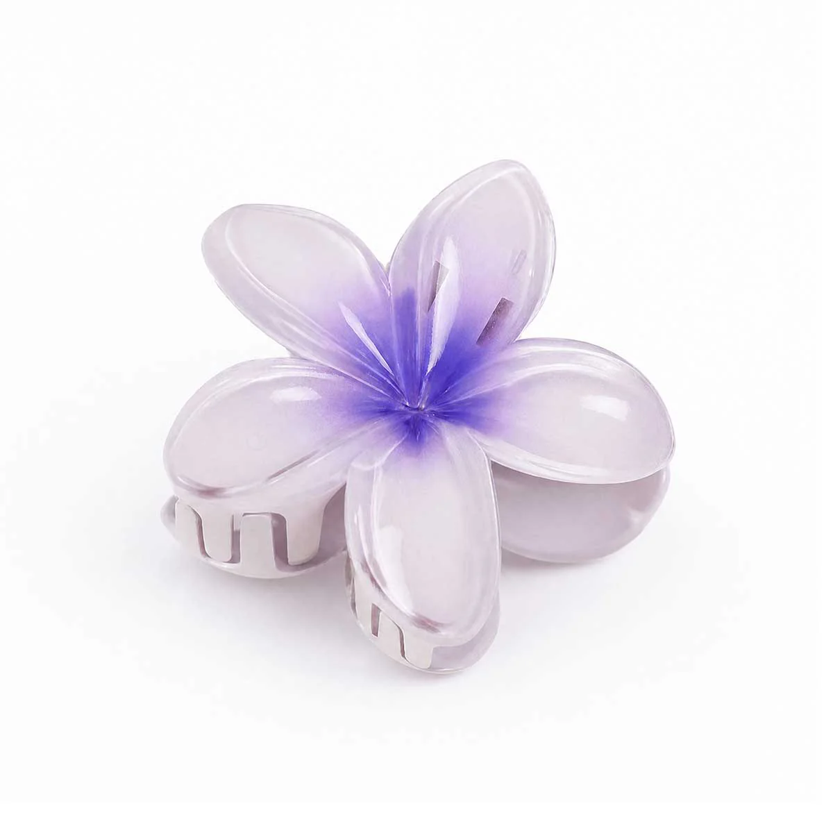 Plumeria Hair Claw Clip, Purple