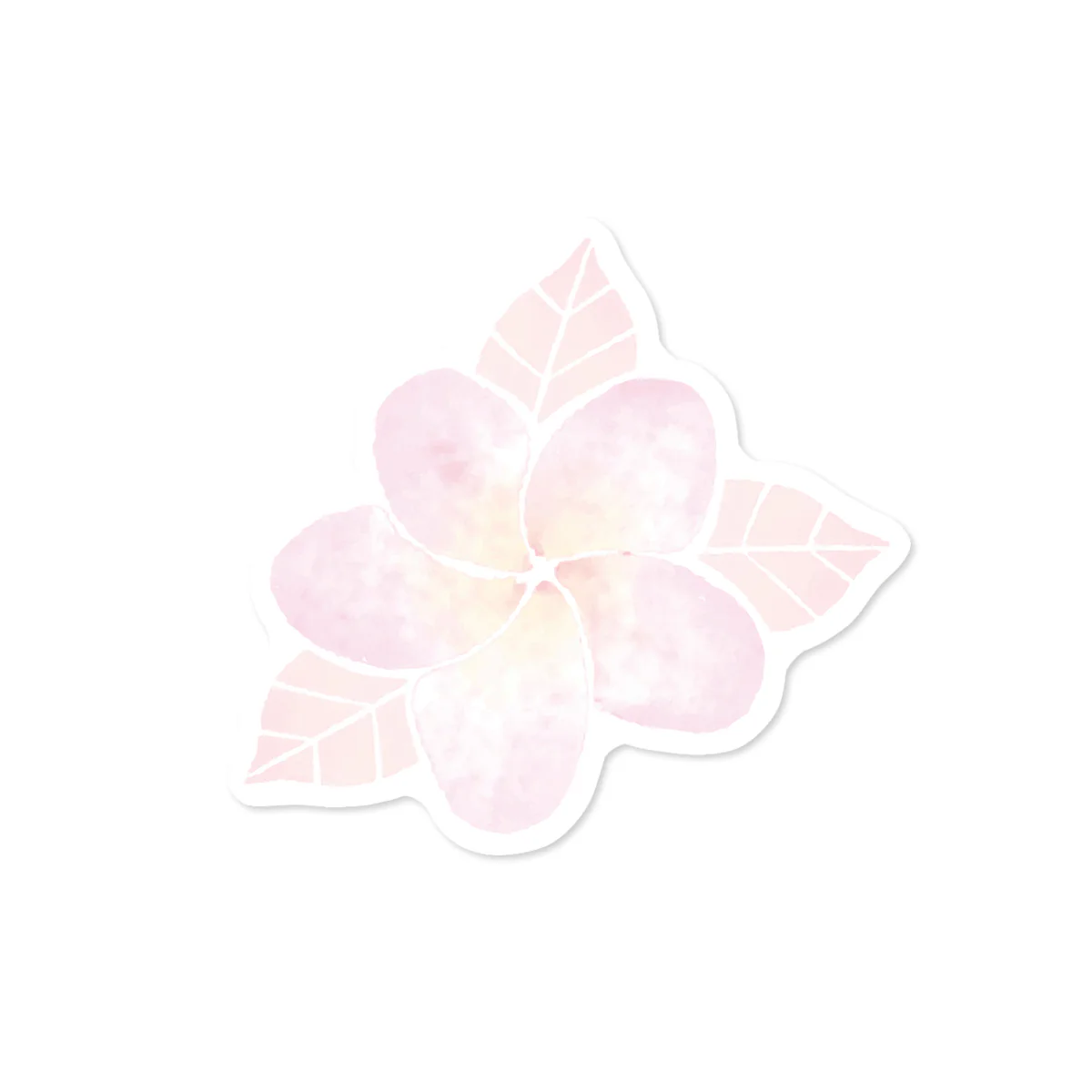 Plumeria Pink Sticker