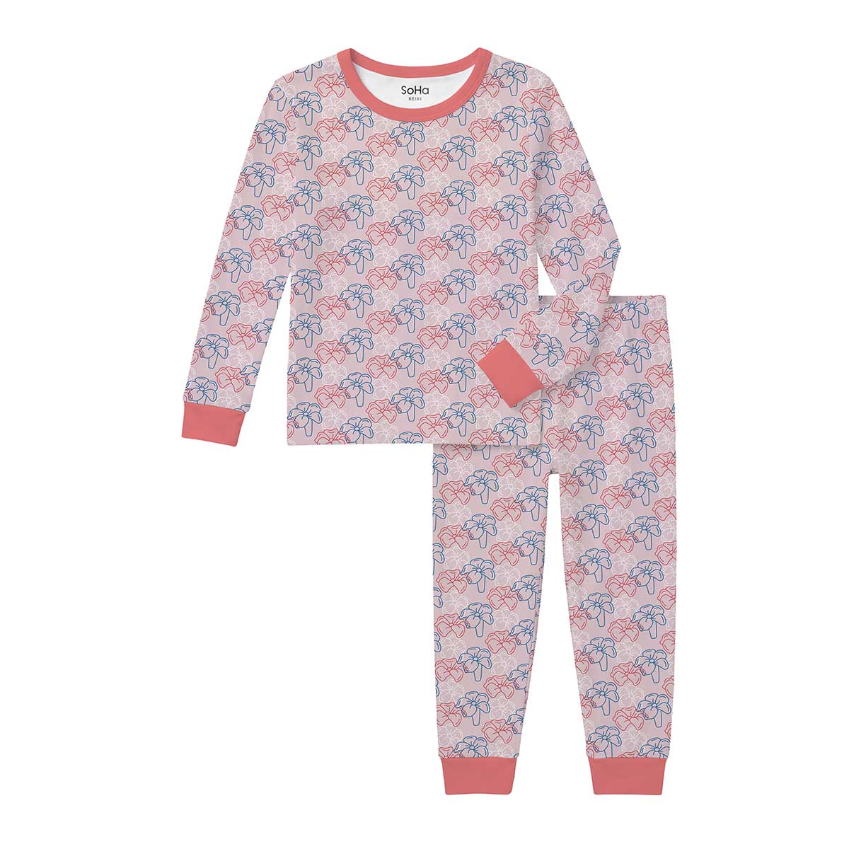 Puakenikeni Pals Light Pink Pajamas Long