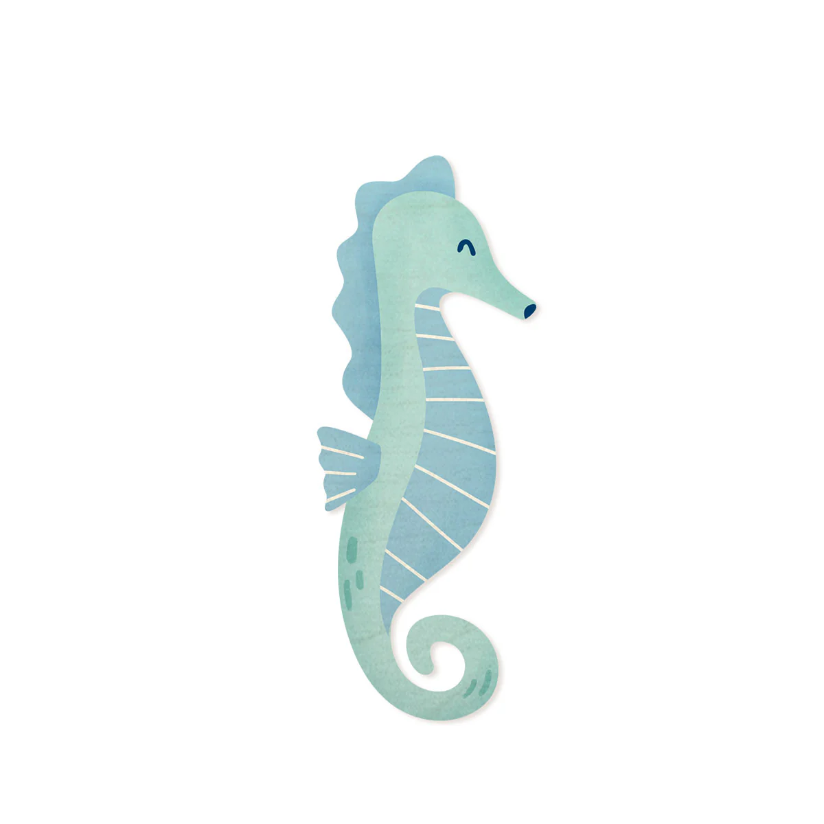 Seahorse Wood Shape, Blue